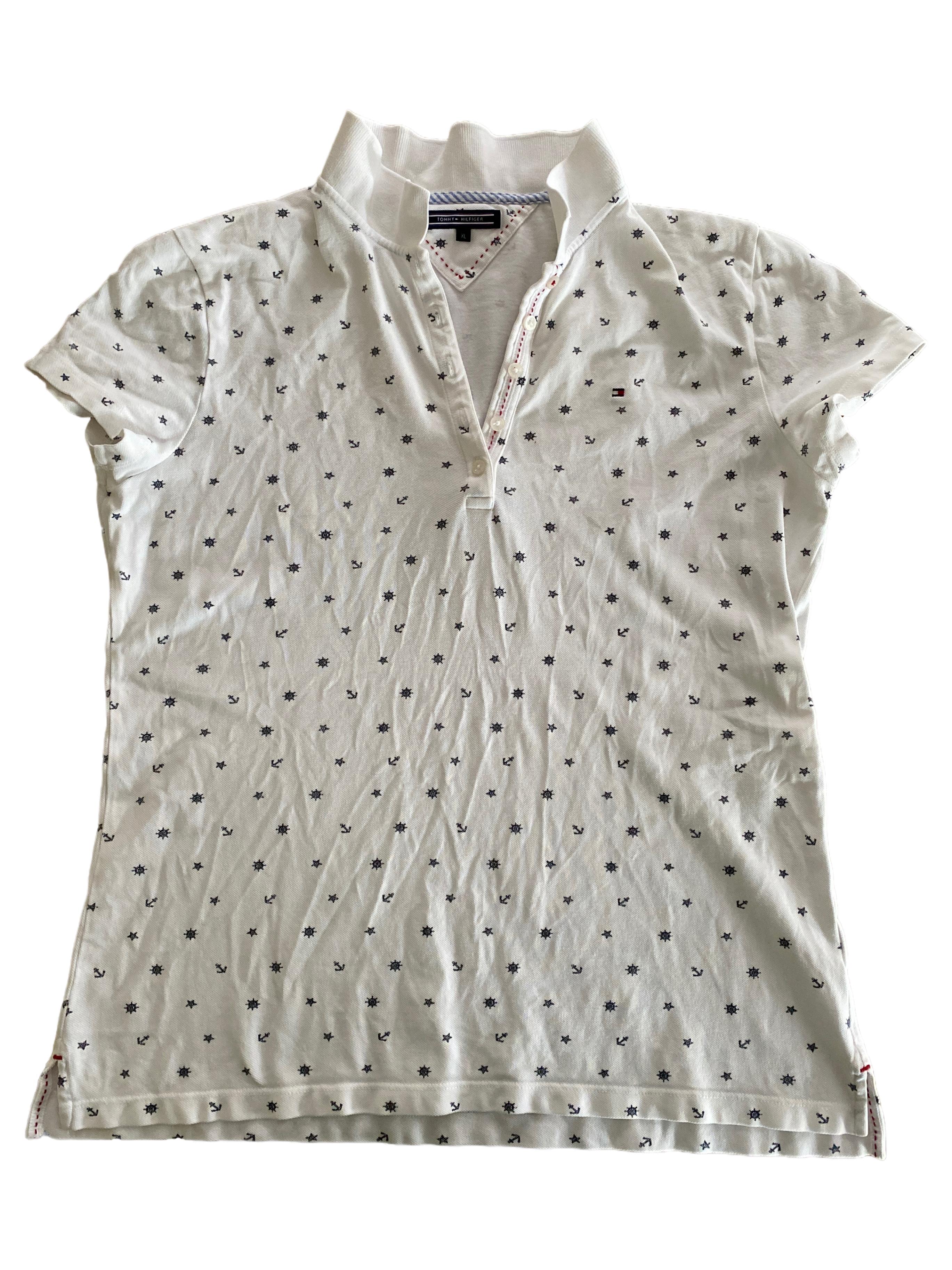  Damen Poloshirt Shirt Gr. XL Weiß Anker Logo
